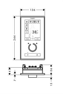 HANSGROHE RainBrain z możliwością regulacji ilości wody, element zewnętrzny BIAŁY/CHROM