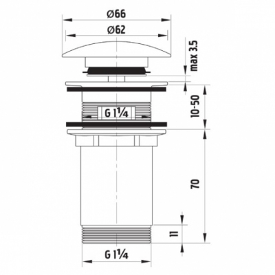 FERRO Zawór spustowy Rotondo zamykany G 1 1/4
