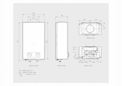 FERROLI PEGASO PRO 11 NG gazowy podgrzewacz wody