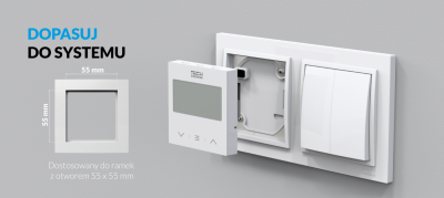 TECH F-2Z V1 przewodowy regulator pokojowy CZARNY