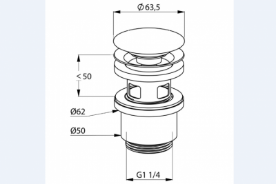 KLUDI korek klik klak do umywalek z przelewem
