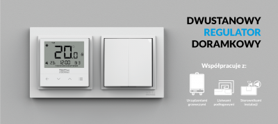 TECH F-4Z V1 przewodowy regulator pokojowy CZARNY