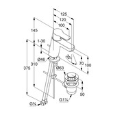 KLUDI PURE&EASY jednouchwytowa bateria umywalkowa 70 DN 15