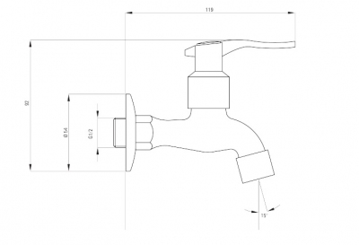 DEANTE Bateria do zimnej wody 1/2'' z aeratorem i adapterem