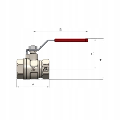 ARCO SENA zawór kulowy wodny 1 cal DN25 z dźwignią 750105