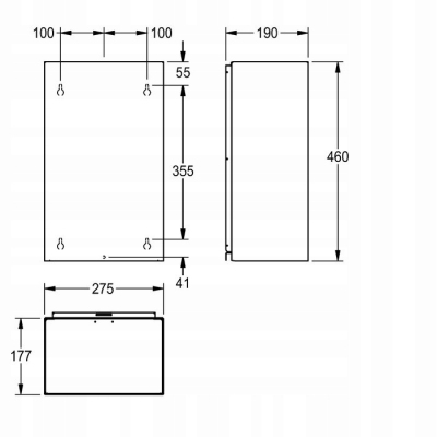 FRANKE KWC RODAN Pojemnik na odpady, montaż natynkowy RODX605S