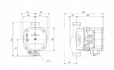 GRUNDFOS Pompa C.O. ALPHA1 L 15-60 130 99160574