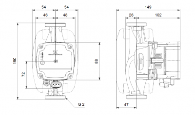 GRUNDFOS POMPA C.O. ALPHA 1L 32-60 180 - 99160590