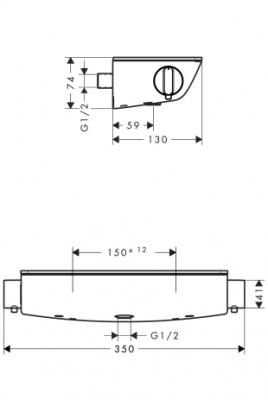 HANSGROHE Ecostat Ecostat Select, bateria termostatowa prysznicowa, DN15, montaż natynkowy BIAŁY/CHROM