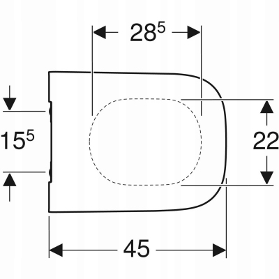 Geberit Smyle Square deska sedesowa wolnoopadająca 500.237.01.1 , L30112