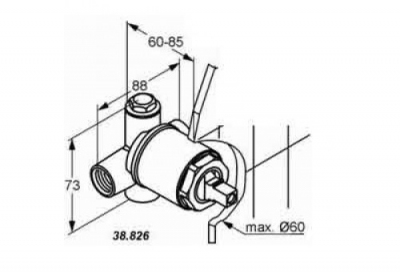 Kludi element podtynkowy do baterii natryskowej
