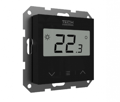TECH F-2Z V1 przewodowy regulator pokojowy CZARNY