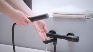 VALVEX DECOR Black GOLD Bateria wannowa z zestawem