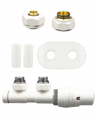 VARIO zawór grzejnikowy TWINS ALL IN 50mm BIAŁY P