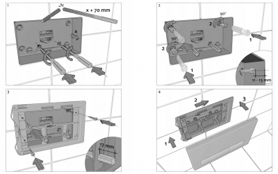 BLUE RAFA M08 przycisk spłukujący biały