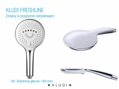 KLUDI FRESHLINE zestaw natryskowy 3S na drążku 60 cm  CHROM