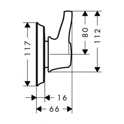 HANSGROHE Trio/Quattro Classic, element zewnętrzny CHROM