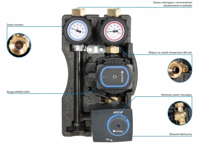 AFRISO Grupa pompowa BPG 241, DN20 pompa AFRISO APH, siłownik ARM 141 90241
