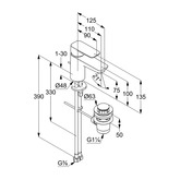 KLUDI PURE&STYLE jednouchwytowa bateria umywalkowa 75 DN 15