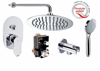 VALVEX - DIONE  zestaw podtynkowy z deszczownicą okrągłą 250 mm - KOMPLETNY