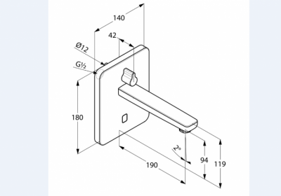 KLUDI ZENTA ELEKTRONICZNA BATERIA UMYWALKOWA DN 15
