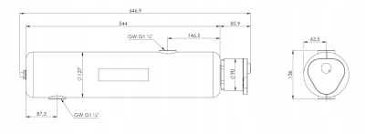 AFRISO Dogrzewacz przepływowy BEH 462 z grzałką o mocy 2,0 kW 9046200