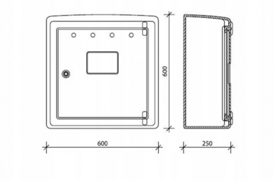 KEN G-066 BRĄZ obudowa zewnętrzna skrzynka na licznik gazomierz 60x60
