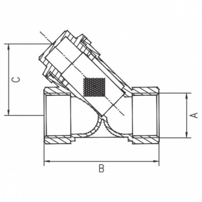 FERRO Filtr osadnikowy do C.O. 6/4 cala