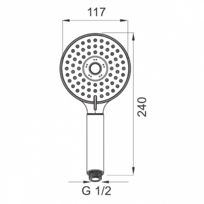 FERRO Rączka natrysku 3-funkcyjna MATTIONO