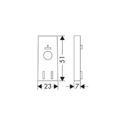 HANSGROHE Podkładka dystansowa do korekty w pionie 7 mm (97450)