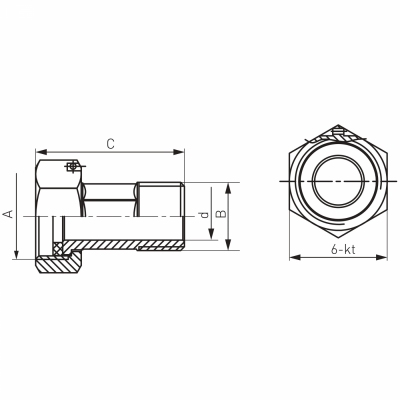 Półśrubunki mosiężne do wodomierza 1'' komplet