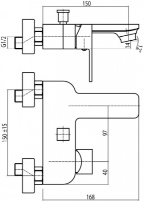 VALVEX LOFT BLACK bateria wannowa + umywalkowa kpl