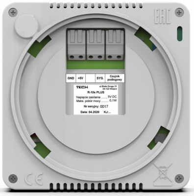 TECH R-10S PLUS dedykowa regulator pokojowy CZARNY