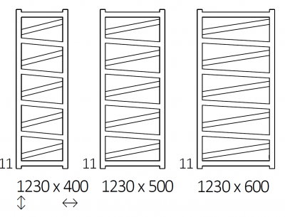 VIPERA grzejnik łazienkowy 500x750 BIAŁY