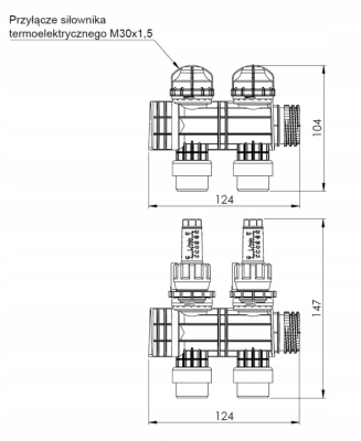 AFRISO Rozszerzenie rozdzielacza ProCalida EF1 K o 2 obiegi 81252