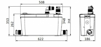 WILO HiDrainlift 3-37 pompa do zmywalki , pralki do 75°C