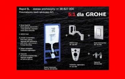GROHE RAPID FRESH Stelaż WC 5w1 SKATE COSMOPOLITAN