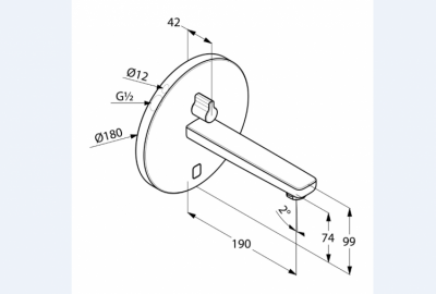 KLUDI ZENTA ELEKTRONICZNA BATERIA UMYWALKOWA DN 15