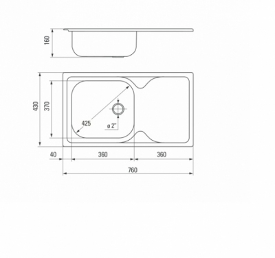 DEANTE Techno Zlewozmywak 1-komorowy z ociekaczem STAL SZLACHETNA