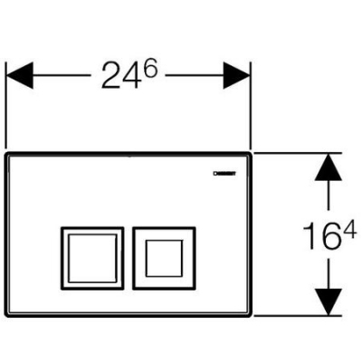 GEBERIT przycisk uruchamiający Delta35, przedni, chrom matowy do stelaży Basic DELTA UP100