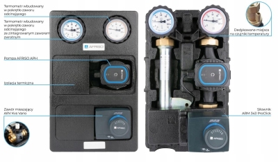 AFRISO rozdzielacz +2 grupy pompowe PrimoTherm K 180-2 z pompą i siłownik