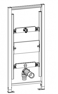 VALSIR WINNER-S stelaż do pisuaru do lekkej zabudowy H-114