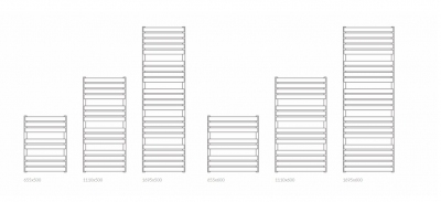 Terma  WARP T 1110x500  BIAŁY MAT grzejnik łazienkowy , podłączenie Z8