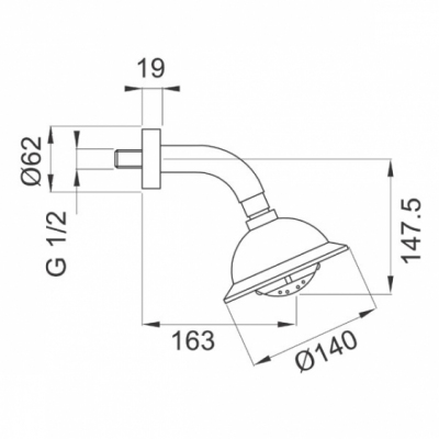 FERRO Zestaw natryskowy z głowicą 5 funkcyjną