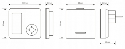 EUROSTER 4020 TXRX Regulator temperatury CZARNY