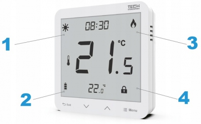 TECH ST-299 v3 przewodowy regulator pokojowy BIAŁY